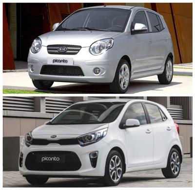 نسل های مختلف کیا پیکانتو